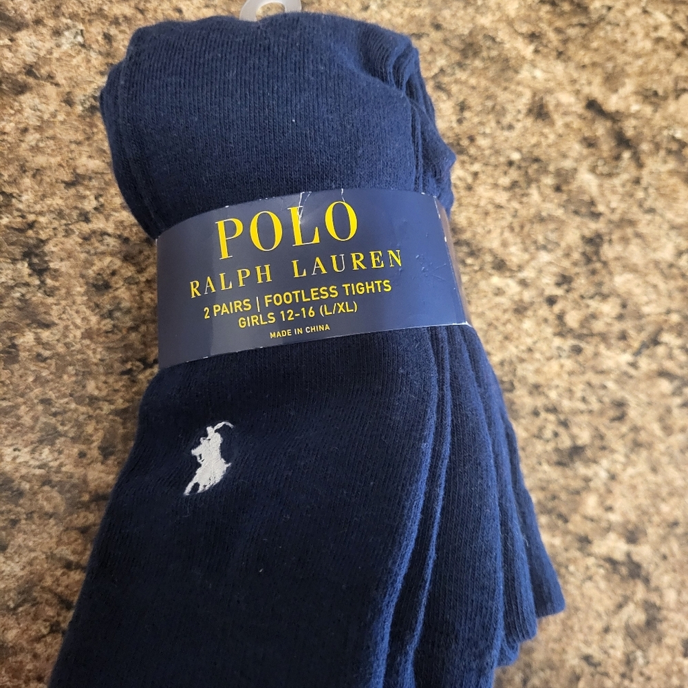 Polo by Ralph Lauren Footless Tights Nwt